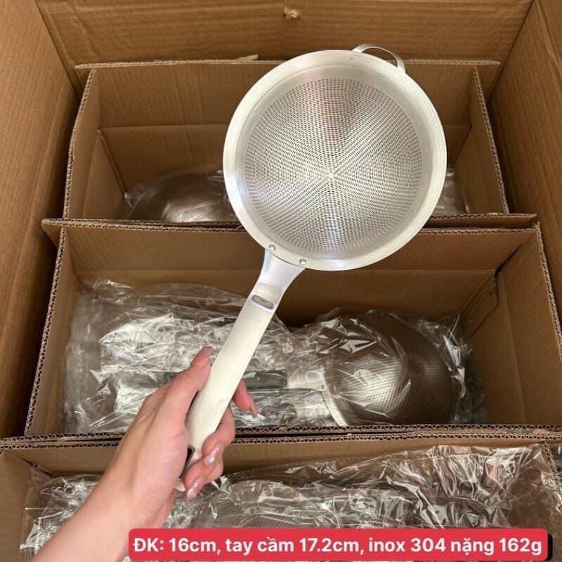 Rây lọc inox 304 sz 16cm/18cm tiện lợi nhà nào cũng cần