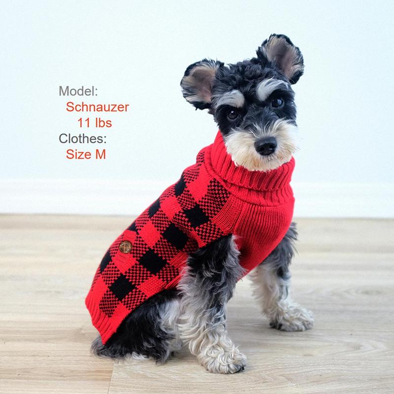 Plaid Print Pet Sweater, Soft Warm Pet Knitwear for Small Dogs, Casual Comfortable Pet Clothes for Autumn & Winter, Dog & Cat Clothing Supplies, Christmas Gift 2