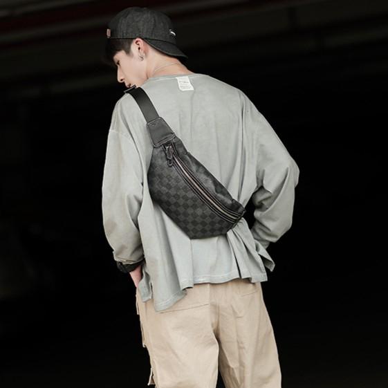 Max-Mor M058 Tas Selempang Kulit Pria Waist Bag Cowok Pinggang Waistbag multifungsi waist bag casual 3