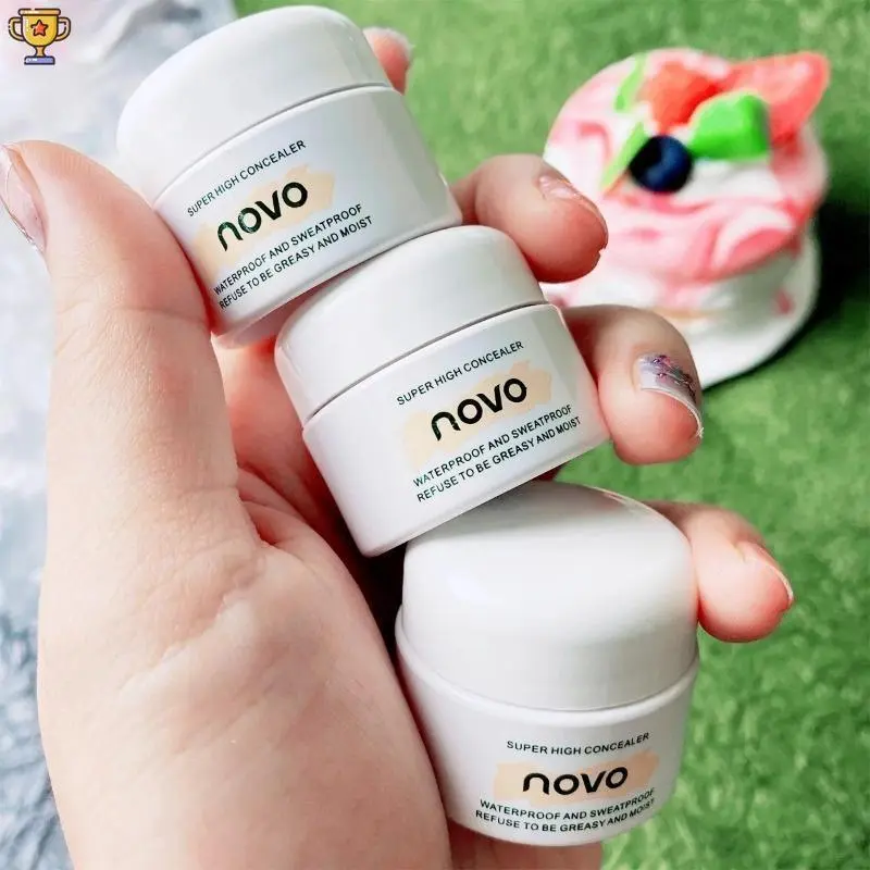NOVO Brightening Concealer Waterproof And Sweat Resistant Strongly Covers Spots Facial Acne Marks Dark Circles Face Makeup