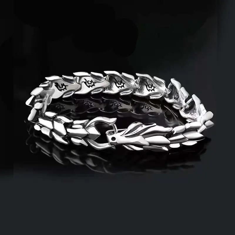 Gelang Naga Vintage Model Rantai Kualitas Import High Quality / Gelang Pria / Gelang Wanit Elegan Bracelets Hadiah 2