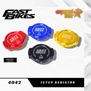Tutup Radiator Cover Arm Cap Fastbike 4042 Full CNC Nmax Aerox Pcx Vario CBR Universal Gold Motor
