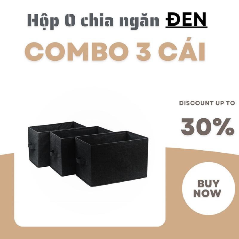Product Introduction of COMBO 3 HỘP Đựng Đồ Chia Ngăn có nắp có bìa cứng lót Đáy Hộp Đựng quần áo Thùng đựng đồ chơi gấp gọn có bìa cứng lót đáy Có nắp Bảo quản đồ may mặc 25