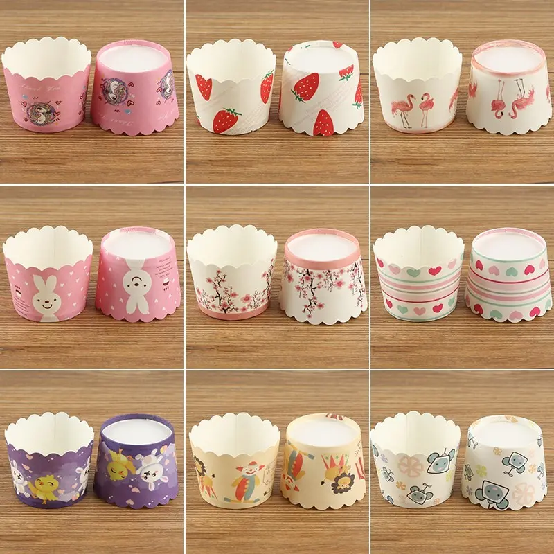 Khuôn giấy cứng lót bánh Cupcake/ Muffin đáy 5cm, 7cm (50 cái) dùng được trong lò nướng, nồi chiên không dầu 2