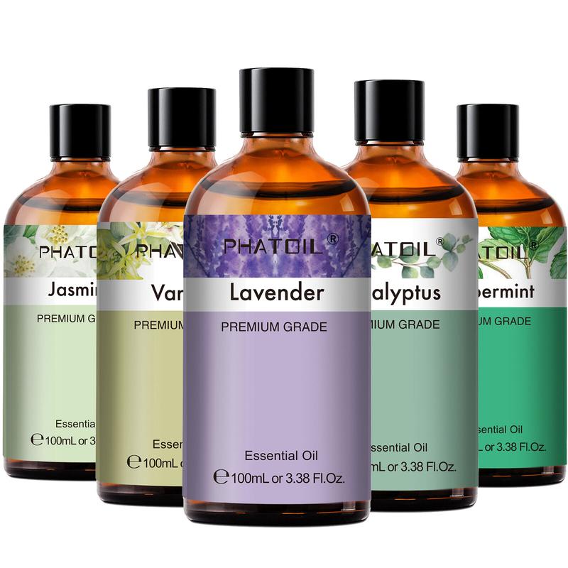 PHATOIL 100ml Eucalyptus Essential Oil Lavender Vanilla Jasmine Lemon Bergamot Aroma Oil for Diffuser Aromatherapy Candle Making main image 1