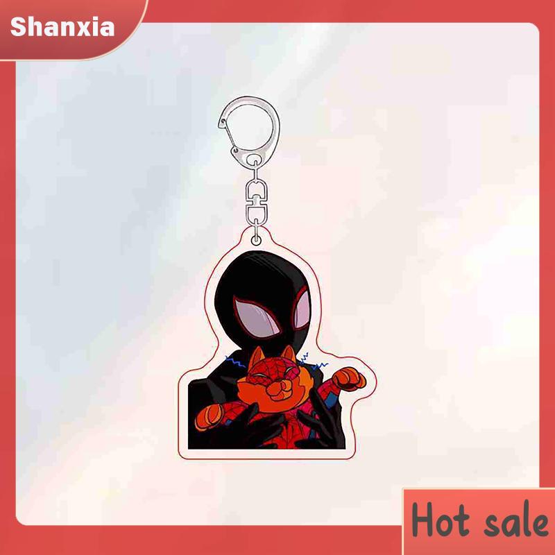 Product Introduction of Loket Rantai Kunci Spider Man Kartun, Rekaan Comel, Hadiah Mainan Beg galas Pasangan Kucing Lucu, Sesuai untuk Beg Aksesori, Rantai Kunci Loket, Hebat sebagai Hadiah Bead 18