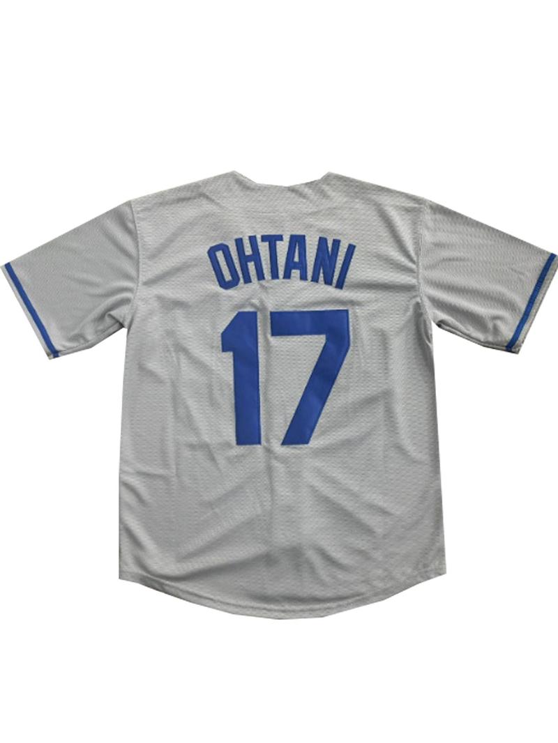 Product Introduction of Men's Letter & Figure Patched V Neck Baseball Jersey, Loose Casual Comfortable Breathable Button Front Short Sleeve Baseball Top for Daily Wear, Men's Sportswear for All Seasons 3
