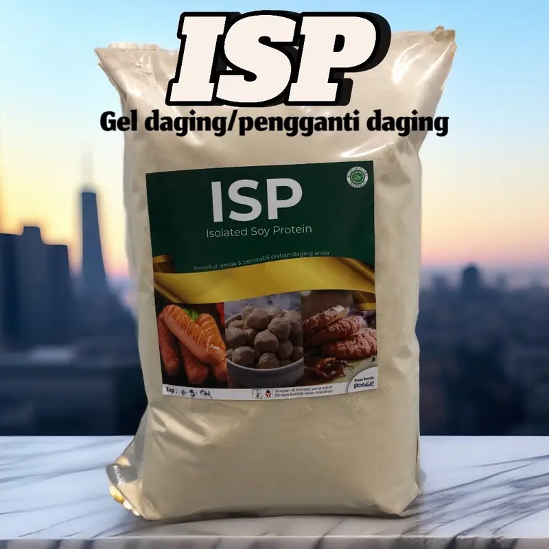 (800gr) ISP- Pengikat lemak pada sosis, bakso, nugget, kebab | Pengenyal bakso, siomay | Isolated Soy Protein |  Bahan sosis Alami Rendah lemak Alami Daging 0