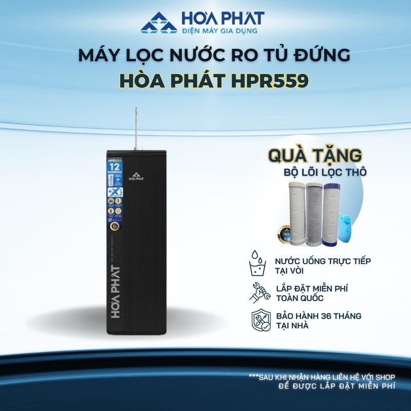 [Tặng Combo lõi lọc thô] Máy lọc nước RO tủ đứng Hòa Phát HPR559 - Duy trì X2 Hydrogen, Bảo hành chính hãng 3 năm