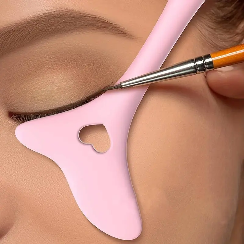 Reusable Silicone Eyeliner Stencil, Eye Makeup Assistance, Makeup Aid Tool, Mascara Applicator, Lipstick Stencil, Makeup Accessories, Mascara Lash Serum Eyelash Serum Applying Makeup Tools, Eyelash Tools