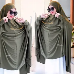 Almira Lengan Polos Jumbo Hijab Jersey  Nyaman Dipakai by Zhafira hijab ( HAJI & UMROH )