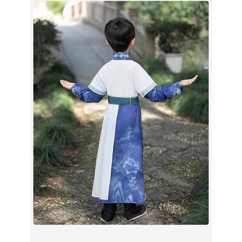 2024 New Children's Hanfu Performance Costume for Boys, Tang Suit, Chinese Style, Spring and Summer 4