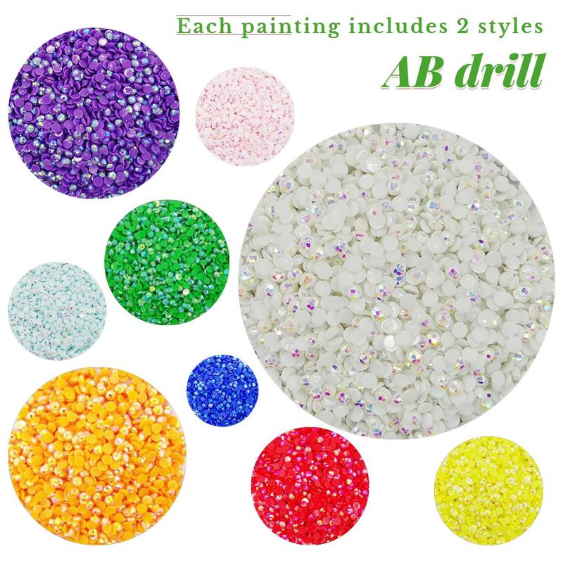 Elephant Pattern DIY Diamond Arts Colorful Painting Kit without Frame, DIY 5D Diamond Arts Colorful Painting Kit for Beginner, Wall Art Decor for Home 3