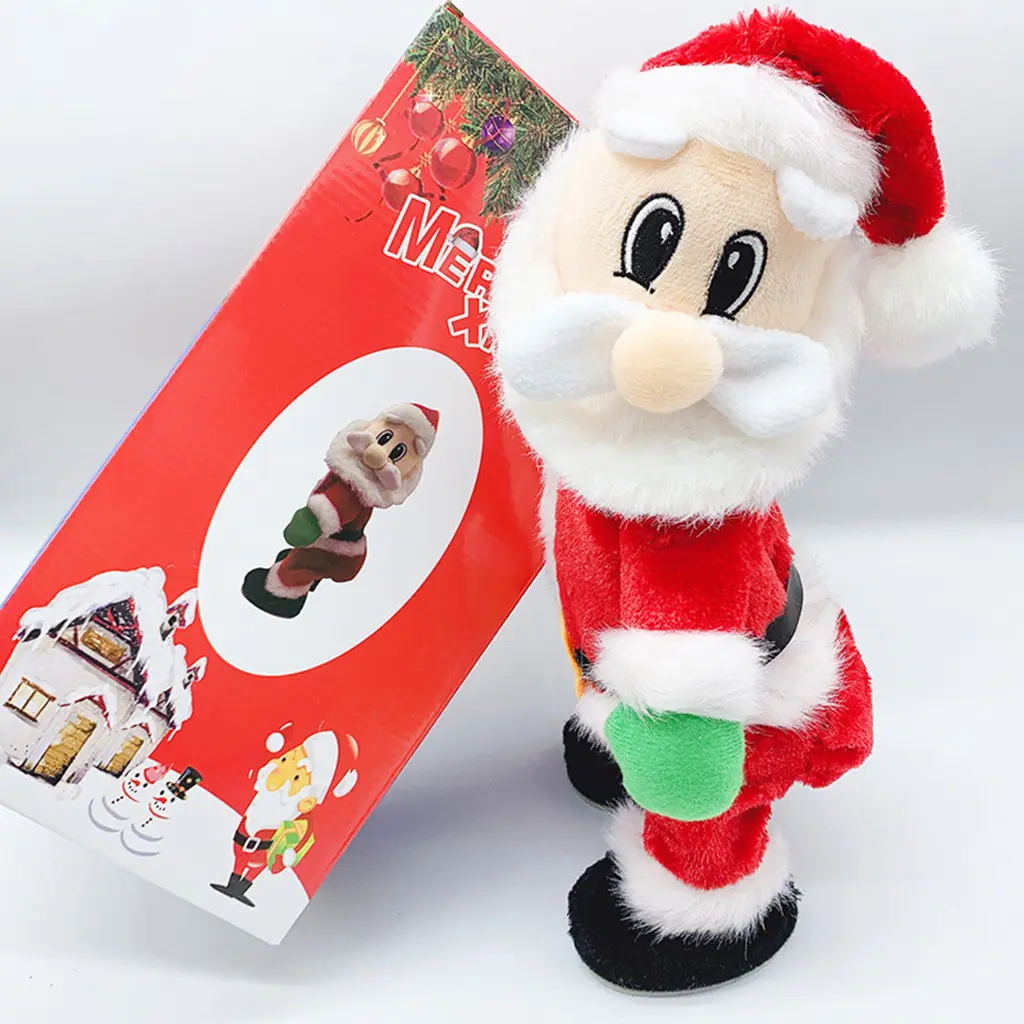Đồ Chơi Ông Già Noel Chạy Điện, Vui Nhộn, 35cm / 13,78in, Dành Cho Trẻ Em, Lắc Hông, Đồ Chơi Vui Nhộn, Giảm Căng Thẳng, Thích Hợp Cho Búp Bê, Lắc Hông Ông Già Noel