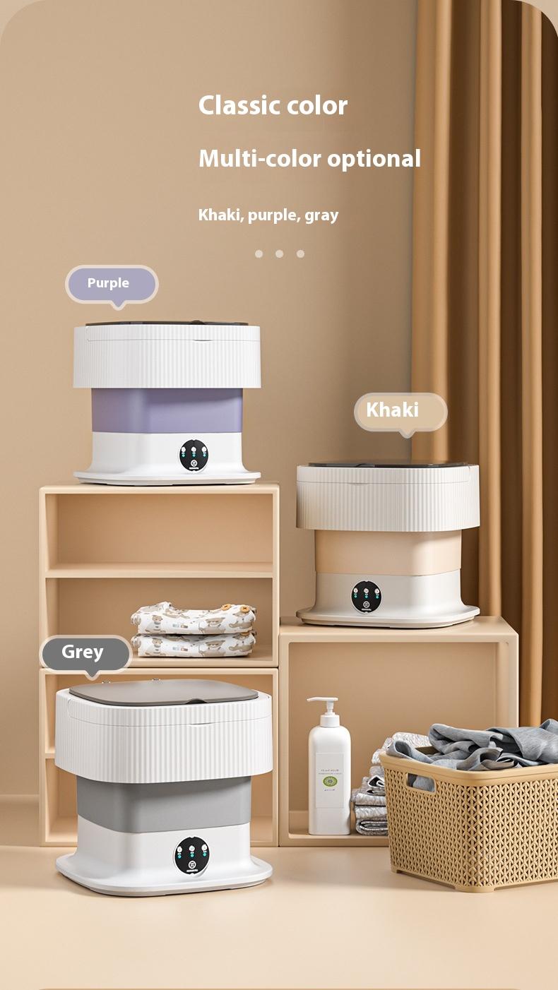 Product Introduction of Folding washing machine household rinse and rinse, integrated washing machine, large capacity, underwear, socks, portable mini washing machine 10