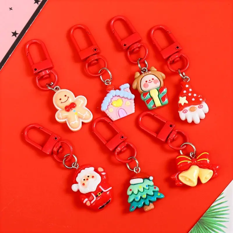 Dây Chuyền Chìa Khóa Giáng Sinh, Thiết Kế Hoạt Hình Dễ Thương, Chất Lượng Cao Cấp, Thích Hợp Cho Túi Xách, Mặt Dây Chuyền Cặp Đôi, Quà Tặng Đồ Chơi, Quà Tặng Giáng Sinh, Hàng Mới Về Móc Khoá Women 6