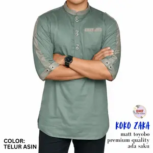 PIK - Koko Kurta Zaka Dewasa Baju Pria Jumbo Kurta Muslim Panjang Katun Toyobo
