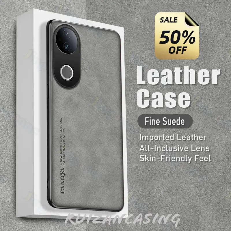 Casing for Vivo V50 4G 5G V50 Pro V50Pro 2025 Case Luxury PU Leather P Case Luxury PU Leather Phone Case Back Cover Matte Silicone Full Protection