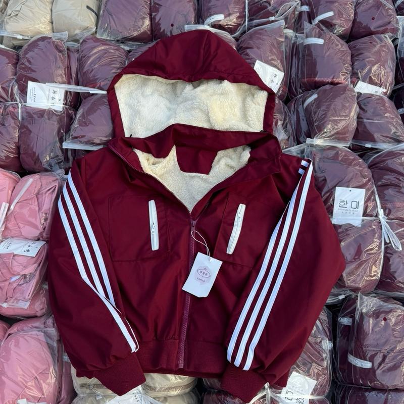 Áo Khoác Gió Nữ Lót Lông Chống Nước Dáng Ngắn Lửng Đẹp ( có mũ tháo rời )  Freesize Dưới 58kg