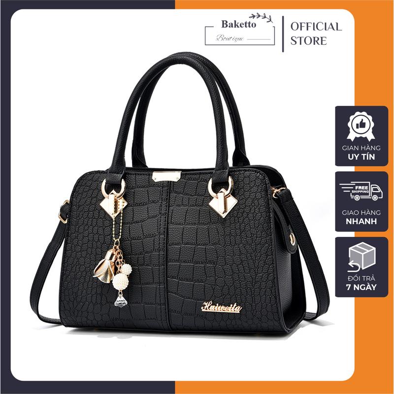 Túi xách dành cho phụ nữ trung niên,túi xách tặng mẹ da vân cá sấu,sang trọng quý phái cho phụ nữ trung niên TC42 Bag