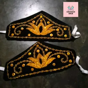 Sepasang Gelang Tangan Bludru Tari / Deker Tangan Tari /  Cakep Gelang Tari Hiasan
