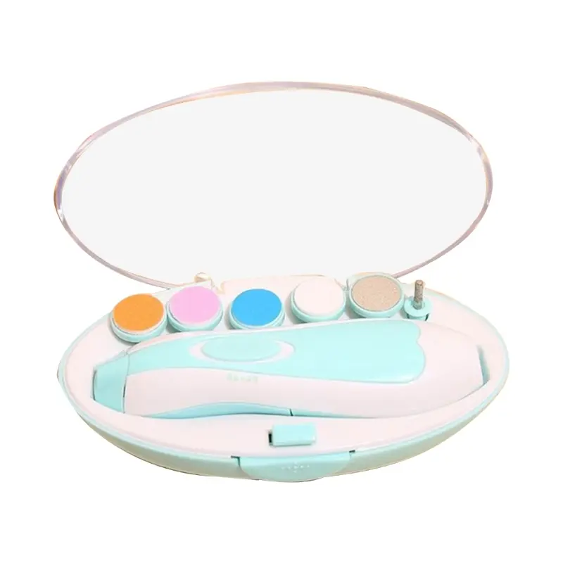 Professional Baby Nails Care Kit Electric Nails Polisher with Grinding Heads,Electric Pedicure Care Tool 4 Working Modes