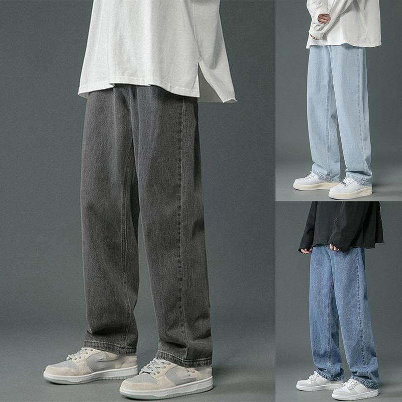 Quần Dài Quần Jean Baggy Nam, Phong Cách Hip Hop Hàn Quốc, Quần Ống Rộng Thẳng, Quần Thời Trang Đường Phố Ưu Đãi Tốt Nhất Của OXIA 0