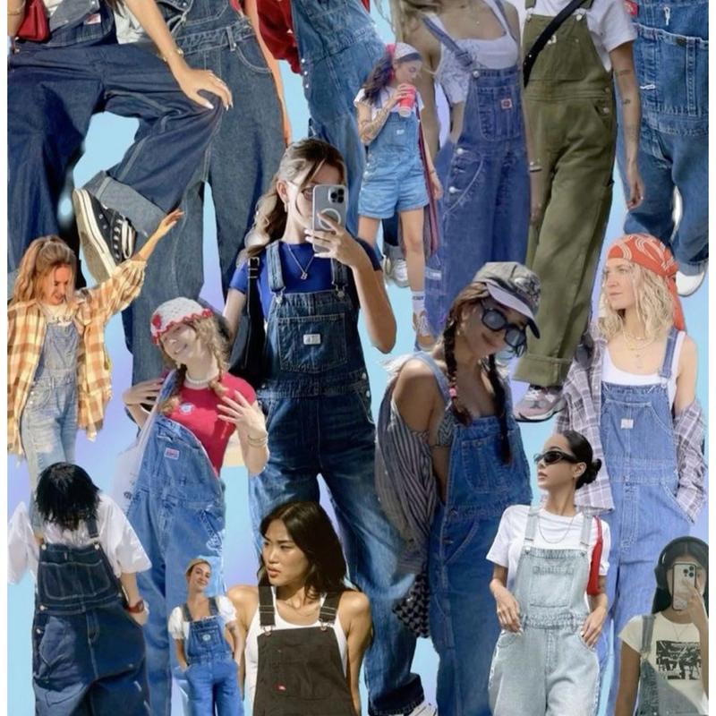 2HANDS - Quần Yếm Jean Denim Dáng Rộng Cá Tính️️ 6