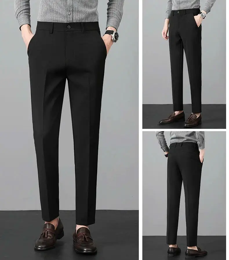 [FULL SIZE ] QUẦN TÂY NAM CAO CẤP VẢI COTTON LỤA 2 DA CO GIÃN MỀM MƯỢT MẶC ĐẸP VẬN ĐỘNG THOẢI MÁI BODY HÀN QUỐC TRẺ TRUNG WIN 69  Menswear Pants Đen X1 QTN