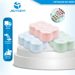 SUNXIN CETAKAN ES KRIM 6 SLOT ES LOLI DIY LUCU ES BATU BULAT BOLA ICE BALL MAKER SILICONE