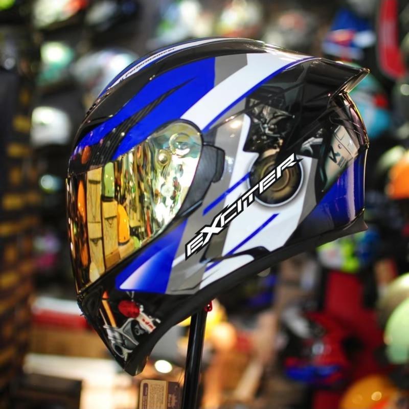 Mũ bảo hiểm fullface Royal M266 tem exciter xanh nước biển Helmet