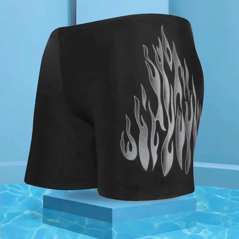 Men Elastic Swimming Trunks Swimwear Beach Swim Sport Short Briefs Surfing Summer Swimsuit Boxer Shorts Bathing Suit 8
