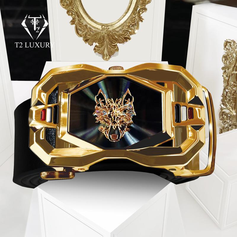 Thắt lưng da BÒ nguyên tấm 1 lớp mặt hợp kim mạ crome bóng loáng cao cấp tặng kèm hộp lót lụa xịn làm quà cực sang trọng phối quần bò quần âu đều đẹp bản dây da thật 3,5cm mặt siệu bóng logo mặt sói cách điệu Nam Kim Tuyến Voi