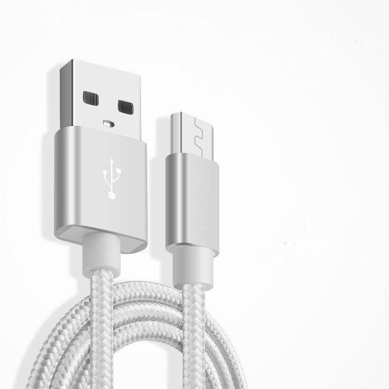 2.4A Fast Charging Nylon Braided Data Cord Fast Charge Data Cable Micro/Type C 1M/0.3M Nylon Braided USB Cable 8