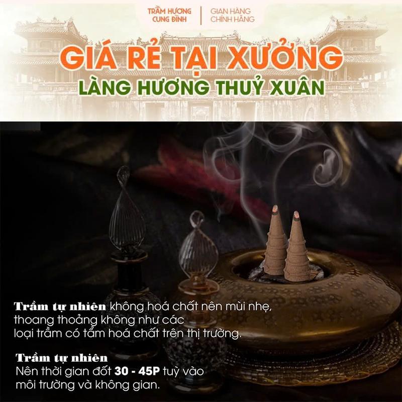 [TẶNG LƯ XÔNG] Combo 2 hộp Nụ Trầm Cung Đình, nụ trầm sạch giá tận xưởng – Hương trầm mùi thơm thanh nhẹ, dùng phòng khách, ngủ, thiền, xông nhà đem lại không gian bình yên, thư giãn