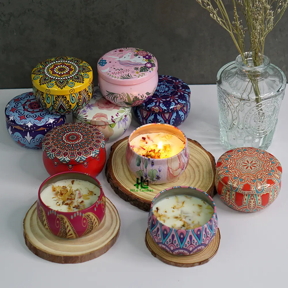 Nến Thơm Tinh Dầu Thiên Nhiên Phong Cách Hoa Khô Thảo Mộc - HiLo Candles Quà tặng Sinh nhật