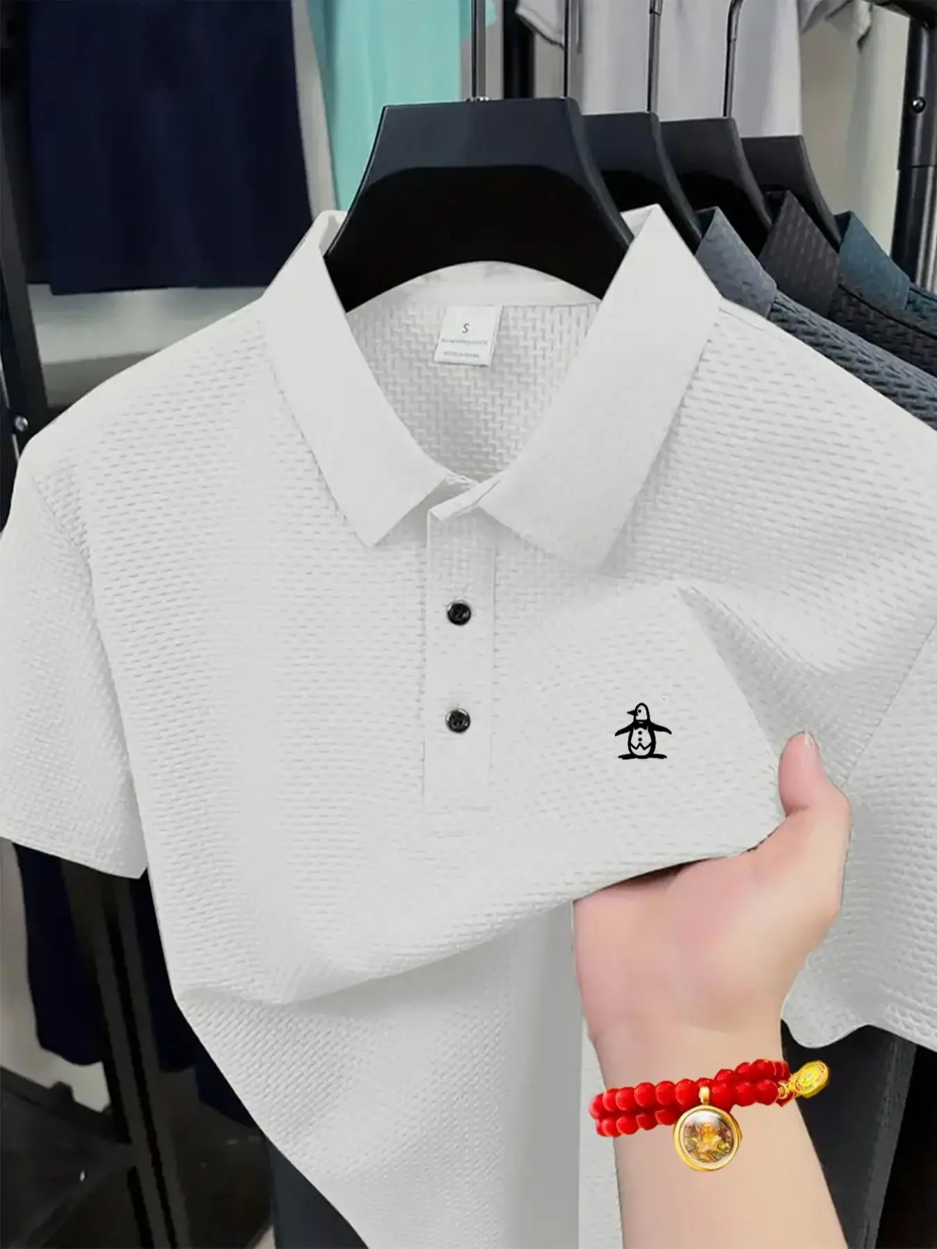 Men's Regular Fit Letter Print Polo Shirt, Casual Short Sleeve Collared Top for Summer, Fashion Men's Clothes for Daily Wear