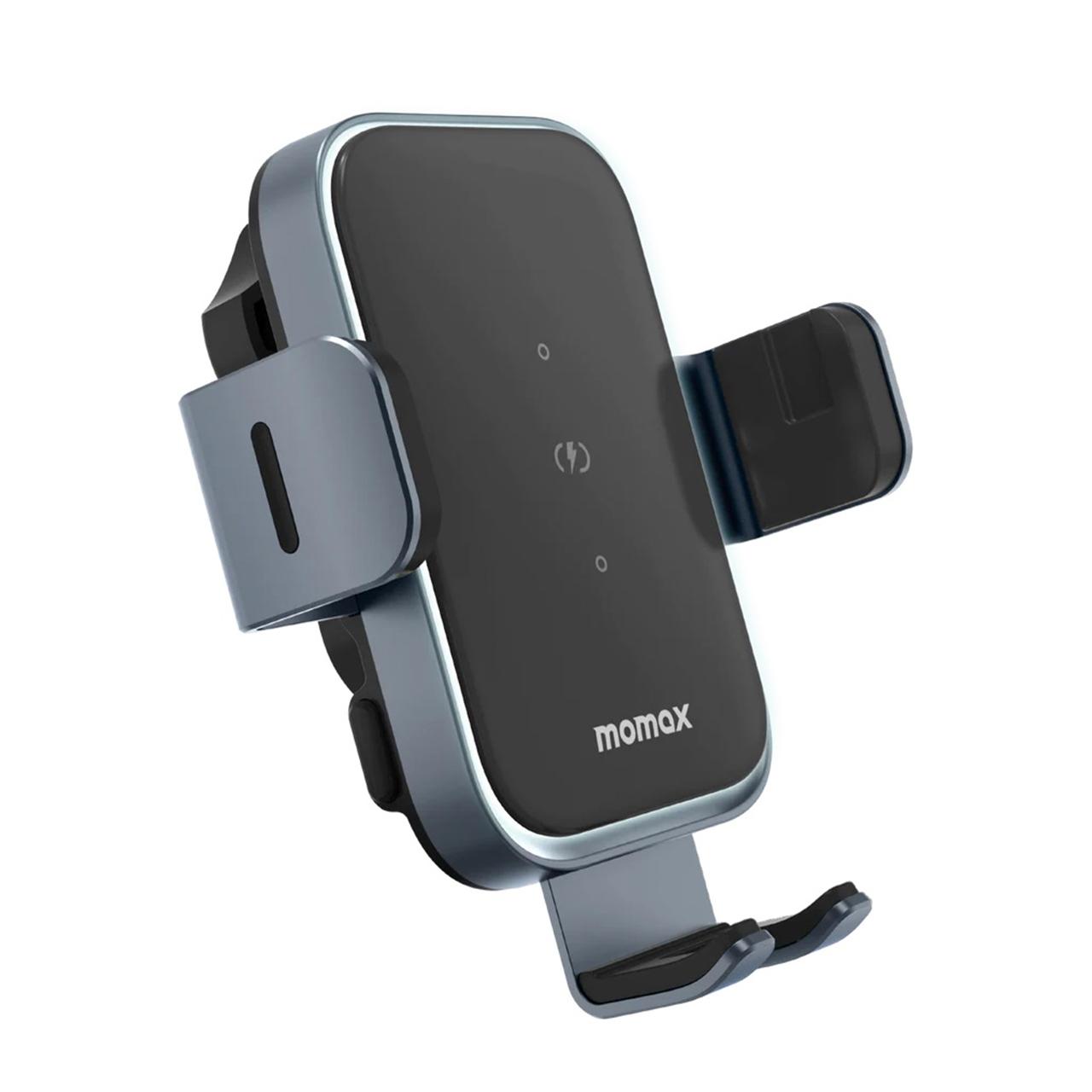 Momax Car Charger Air Vent / AC Wireless Charger + Cable Charger USB C to USB C Q.Mount Smart 6 - Space Grey CM26E