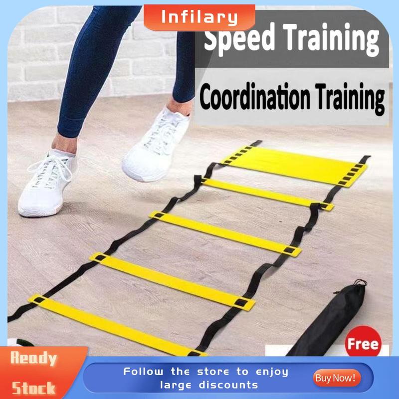 Fitness PP Nylon rope Agility Training Obstacle Rope Yellow Adjustable ...