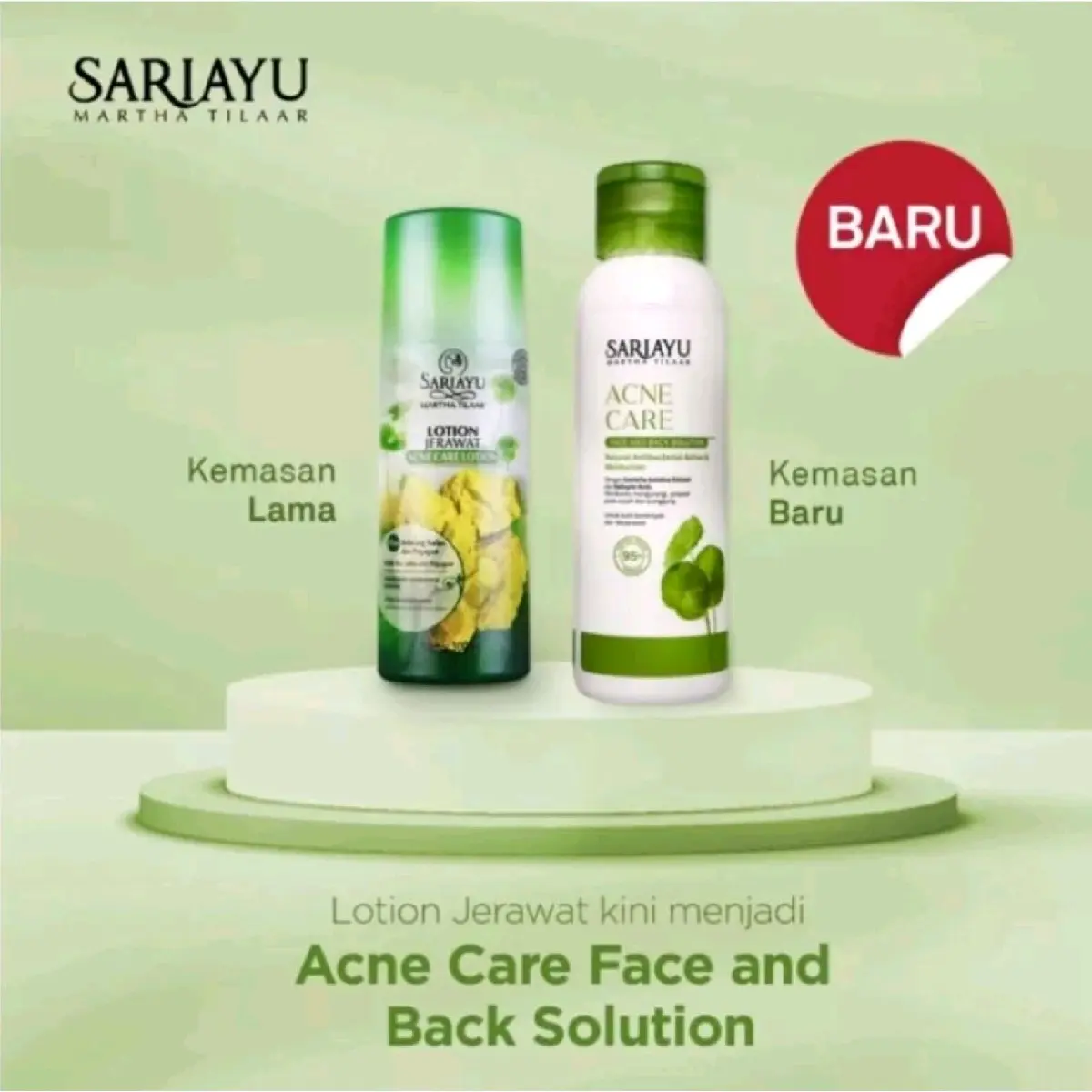 SARIAYU ACNE CARE FACE AND BACK SOLUTION ACNE LOTION JERAWAT 95 ML Pembersih Jerawat Berjerawat