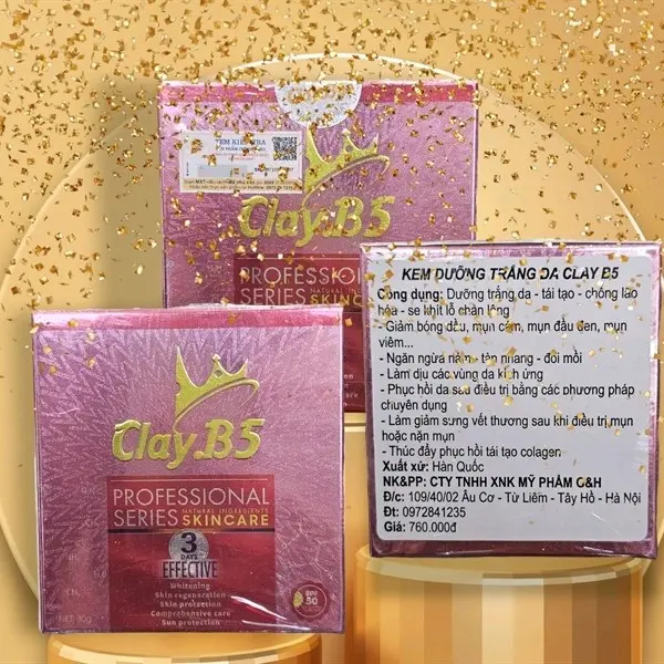 Kem dưỡng trắng da Clay B5 phục hồi, dưỡng trắng da 30g