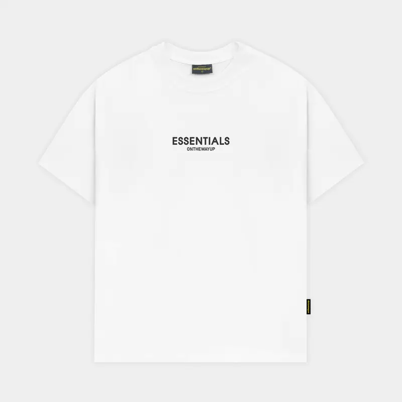 Áo Thun nam nữ ONTHEWAYUP local brand in cao nổi Essential Premium Cotton/ Màu Trắng  Top Menswear Cổ Tròn 5