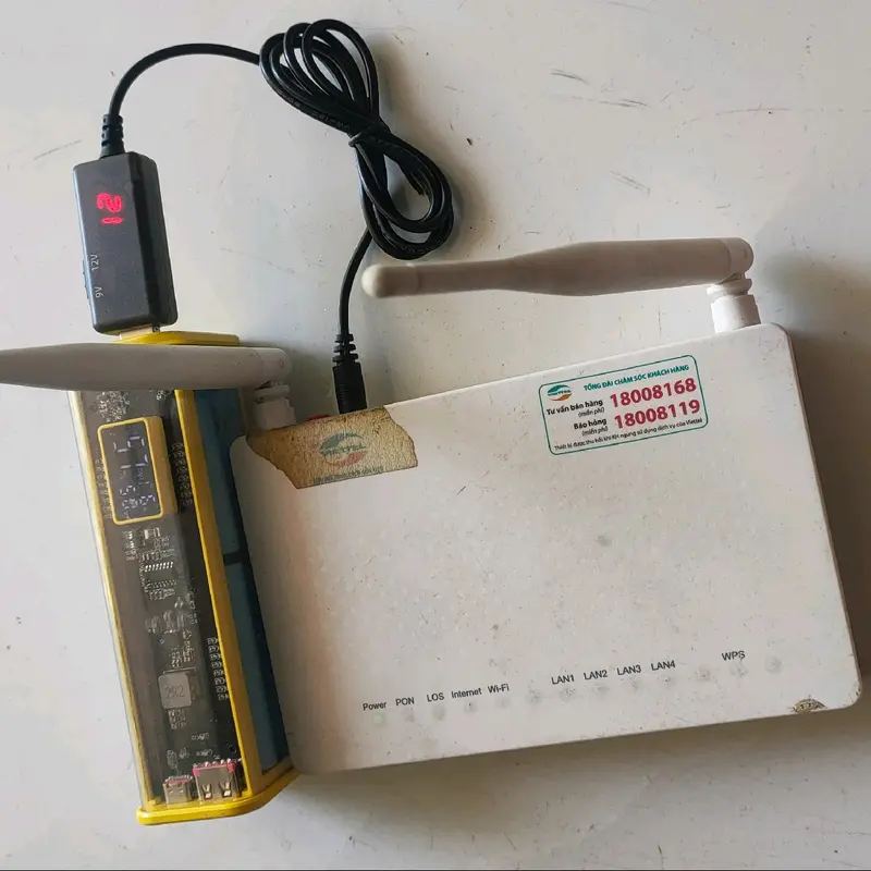 Cáp USB Cấp Nguồn Cho Wi-fi 9v & 12v Khi Bị Cúp Điện Lấy Ngươn Từ Sạc Dự Phòng 5