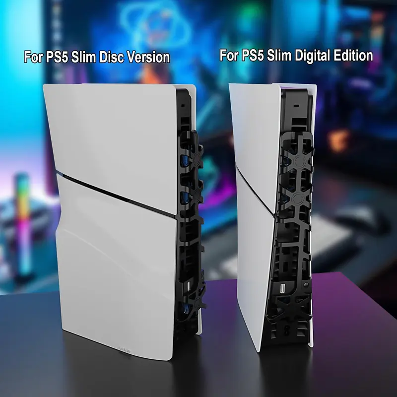 Cooling Stand for PS5 Slim Console, 3-speed Adjustable Console Cooling Stand with Memory Function, Console Accessories for Digital & CD-Version 7