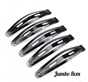 1 LUSIN ISI 12 PCS JEPIT RAMBUT PONI WARNA HITAM MODEL OVAL Clips