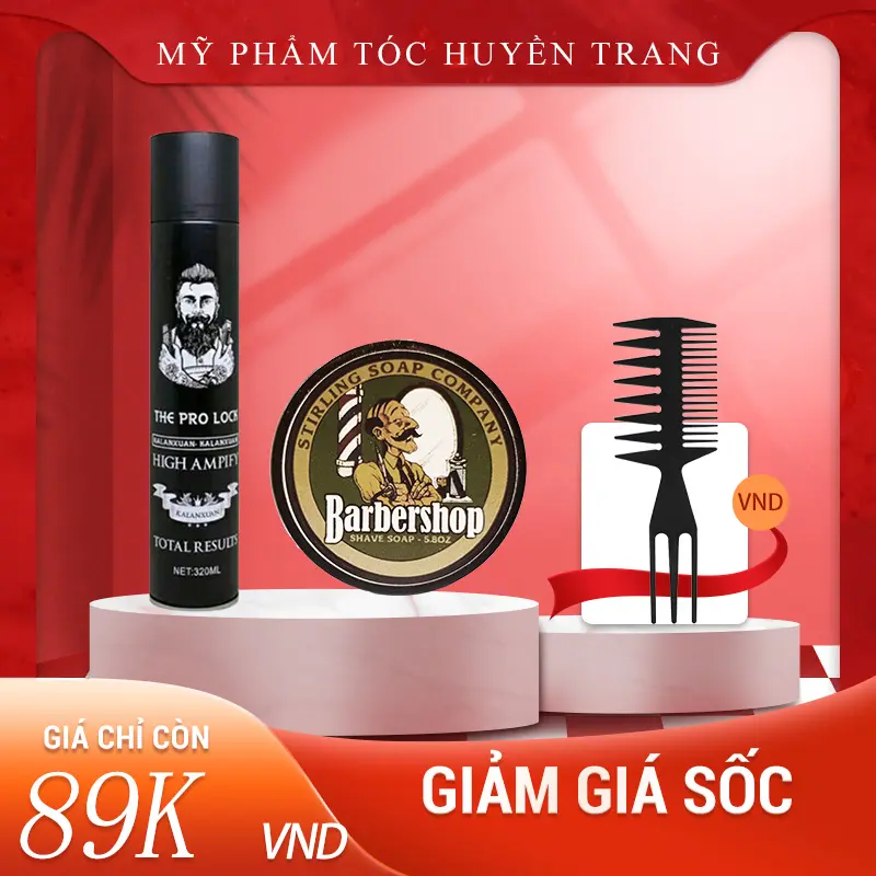 Combo Gôm Sáp BARBERSHOP Hương Nước Hoa Giữ Nếp Nữ Women