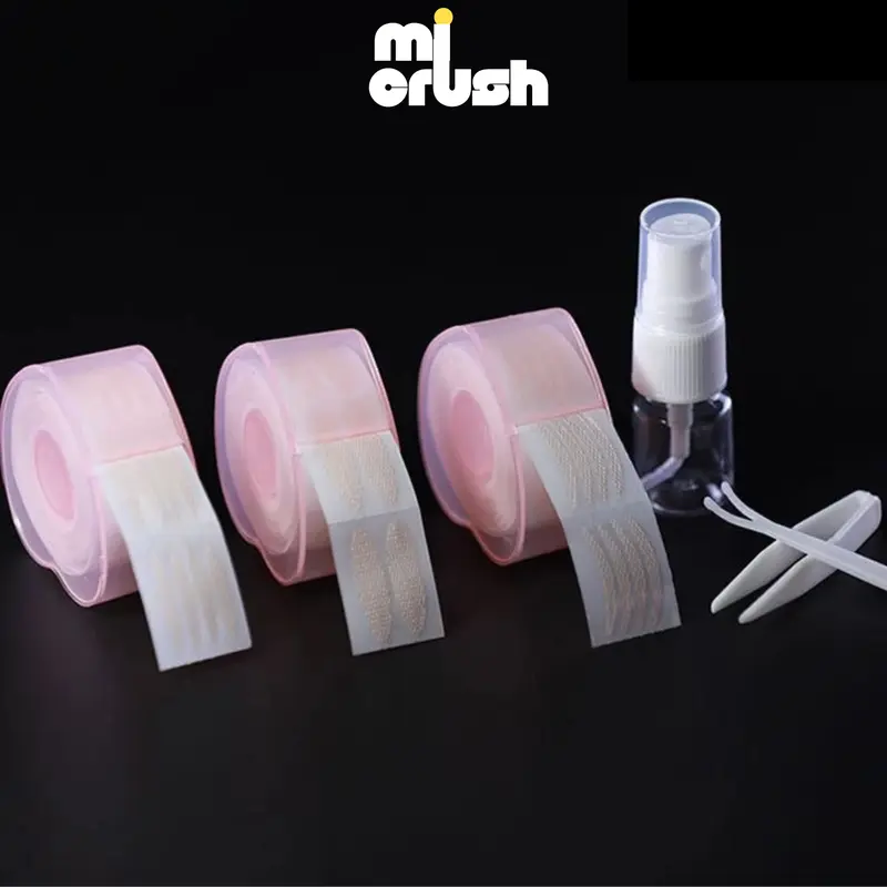 Kích Mí Tàn Hình,  Dán Mí Lưới Ren Sẵn Keo (cuộn 300 miếng), Mi Crush VN,  Không Lộ, Siêu Tàng Hình (tặng kèm que và nhíp) 6