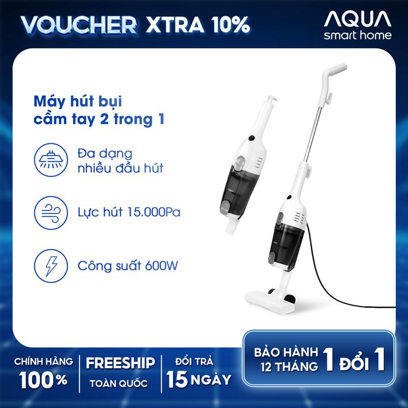 Máy hút bụi cầm tay Aqua CCX600R lực hút lốc xoáy 15000Pa, công suất 600W, bộ lọc bụi mịn HEPA - Bảo hành 12 tháng Máy Hút Bụi Hút Bụi, máy hút bụi gia đình