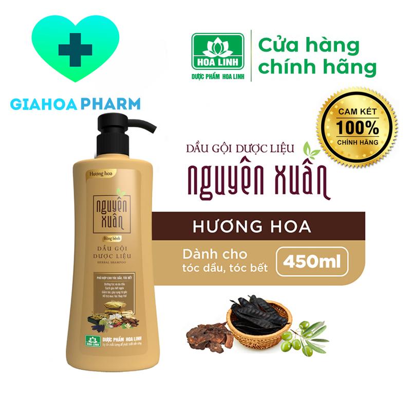  Dầu gội dược liệu Nguyên Xuân bồng bềnh 450ml  Vàng   Chai lớn khổng lồ tặng 50ml - Chai 500ml  - Ngăn rụng gàu ngứa 