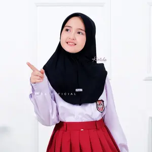Hijab Bergo Hamidah Anak Pinguin Jilbab Anak Perempuan Hijab Anak Sekolah SD Jersey  Premium Kerudung Anak Alika